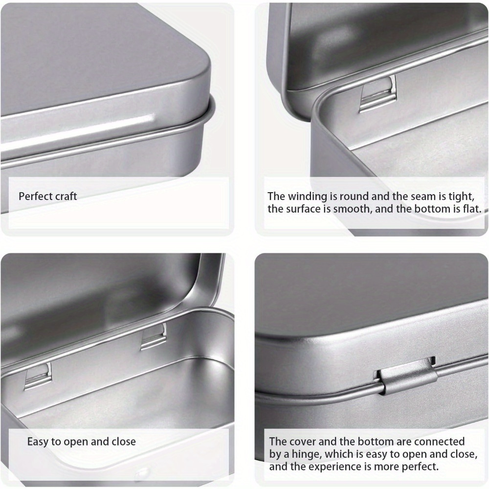 Personalized Custom Engraved Rectangular Metal Hinged Can, Gift for Him